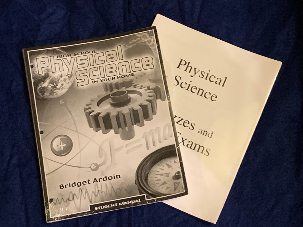 HIGH SCHOOL PHYSICAL SCIENCE IN YOUR HOME STUDENT MANUAL